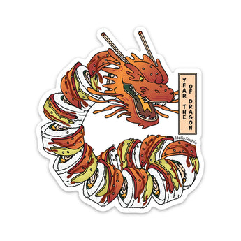 Die-Cut Sushi Dragon Sticker (2024 Year of the Dragon) by Hello Sushi Store