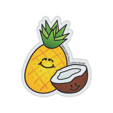 Hawaiian Sticker (Pineapple & Coconut) - Hello Sushi Store